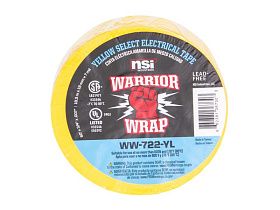 Электроизоляционная лента Warrior Wrap WW-722-YL желтая, 7 мил (10 шт/уп)