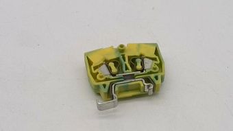 Клеммный блок проходной Phoenix Contact MZB 1,5-PE, пружинное соединение, зеленый/желтый