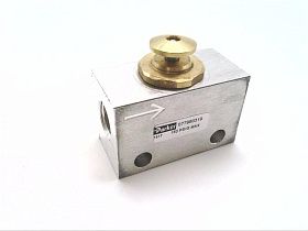 Клапан пневматический двухходовой SP5 1/4" с ручным и кнопочным управлением, нормально закрытый