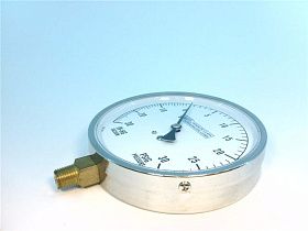 Манометр Weksler EA14J, диаметр 114 мм, диапазон -1/2 бар, 1/4" NPT