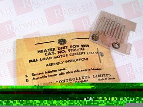 Тепловая перегрузка / нагреватель Артикул 9701-7G от производителя CANADIAN CONTROLLERS LIMITED