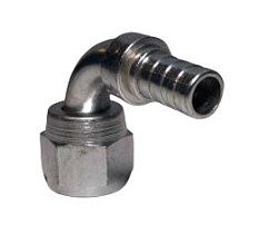 Фитинг ниппельный FC8780-0606S, стальной, 90°, SAE 37°, -06, PTFE