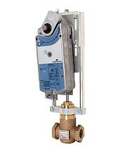 Клапан электромагнитный SIEMENS 299-03169 двухходовой 1.5", 24В DC, нормально открытый, с электронным приводом и пружинным возвратом