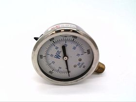 Манометр BY12YPP4LW латунный, 0-1000 PSI, 2.5", NPT 1/4", нижнее крепление, ASHCROFT