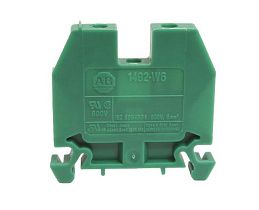 Клеммная колодка Allen Bradley 1492-W6-G проходная, винтовая, зеленая, 1-полюсная, 600В AC/DC