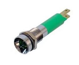 Светодиодный индикатор WAMCO WL-19050451, панельный, 8мм, зеленый, 28В, IP67