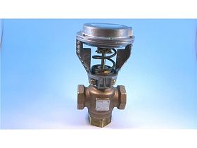 Клапан смесительный пневматический SIEMENS 268-03204, 1-1/4", трехходовой, латунь, 3-8 PSI