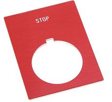 Табличка предупреждающая ALLEN BRADLEY 800H-W371J STOP красная, 30мм